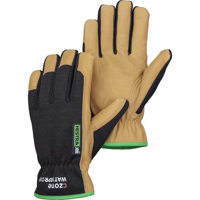 Hestra Job Unisex Outdoor Kobolt CZone Waterproof Gloves Black/Tan #73060-701