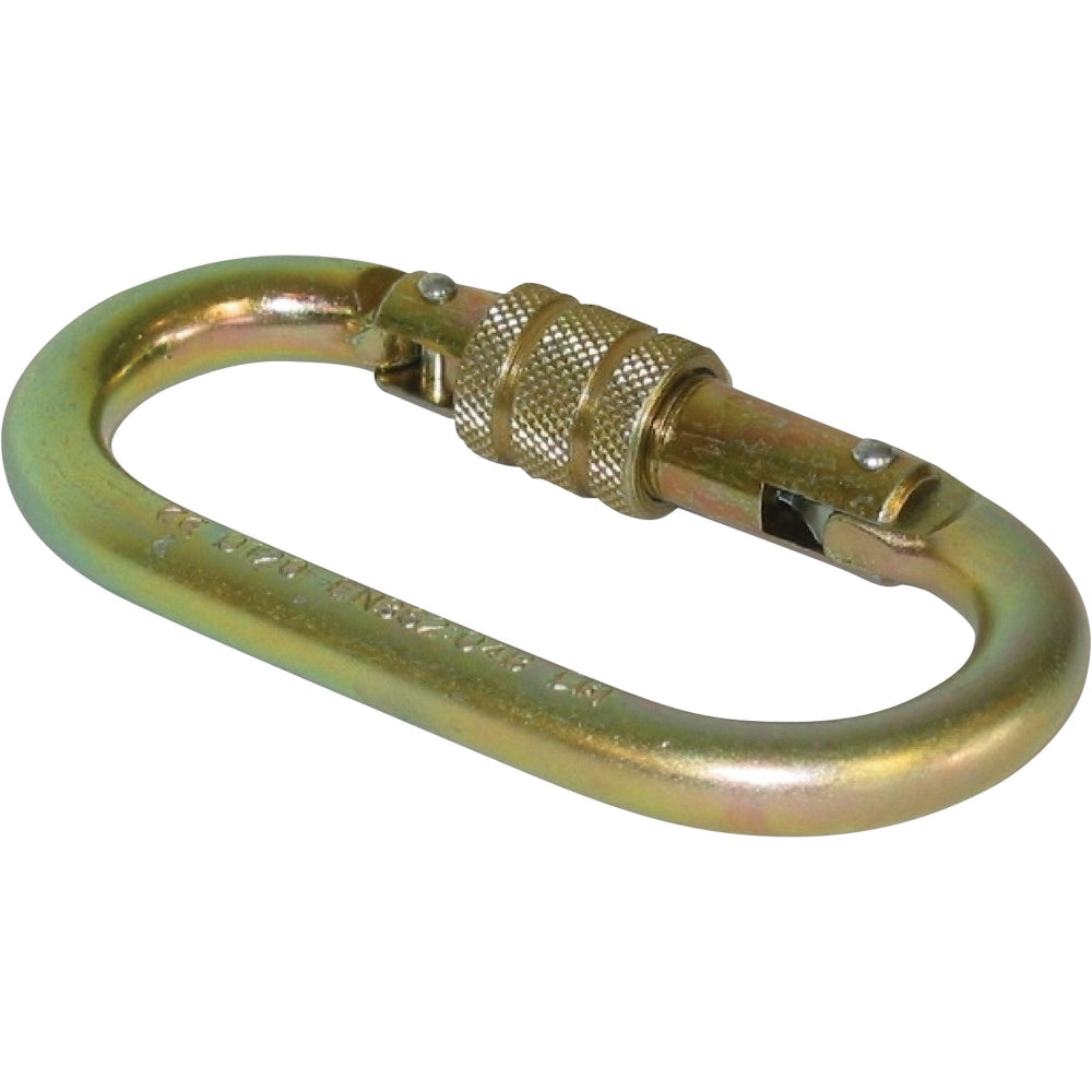 Portable Winch Steel Oval Locking Carabiner — 5000-lb. Breaking Strength, Model# PCA-1276