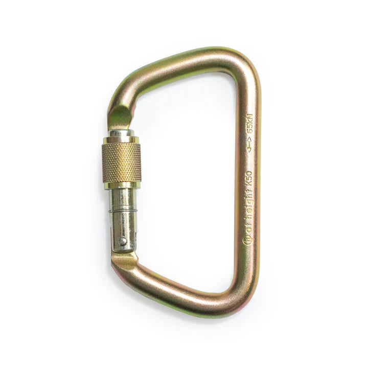 Portable Winch Steel Oval Locking Carabiner — 5000-lb. Breaking Strength, Model# PCA-1276