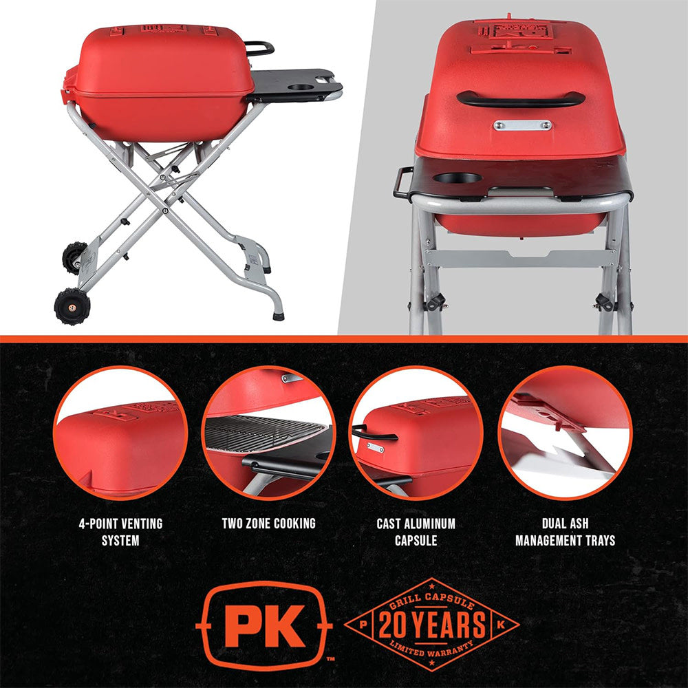 PK Original Grill Matte Red w / TX Folding Stand