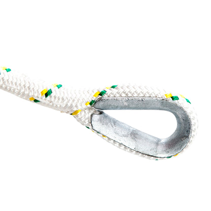 Portable Winch 1/2'' Double Braid Polyester Ropes with Eye Splice & Thimble