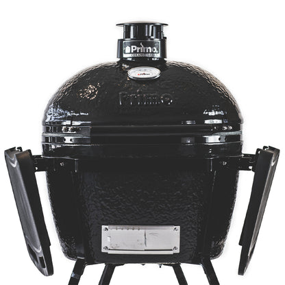 Primo Oval X-Large Charcoal All-In-One (Heavy-Duty Stand, Side Shelves, Ash Tool and Grate Lifter)