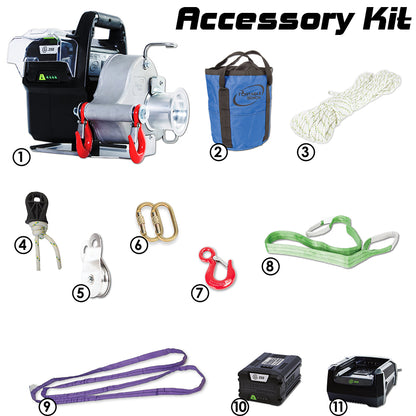 Portable Winch PCW3000-Li, Battery-Powered Portable Winch