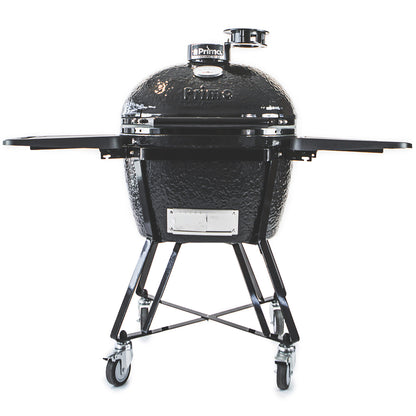 Primo Oval X-Large Charcoal All-In-One (Heavy-Duty Stand, Side Shelves, Ash Tool and Grate Lifter)