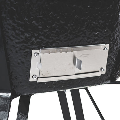 Primo Oval X-Large Charcoal All-In-One (Heavy-Duty Stand, Side Shelves, Ash Tool and Grate Lifter)