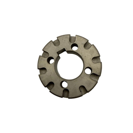 Metal gear wheel on a white background