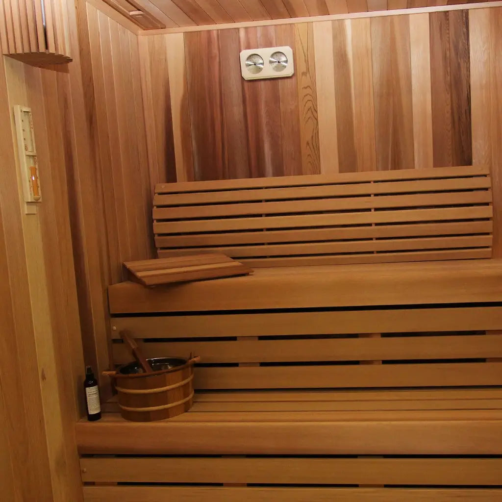 Custom Indoor Sauna Room - 6' x 10' x 8' - Finnish Sauna Builders