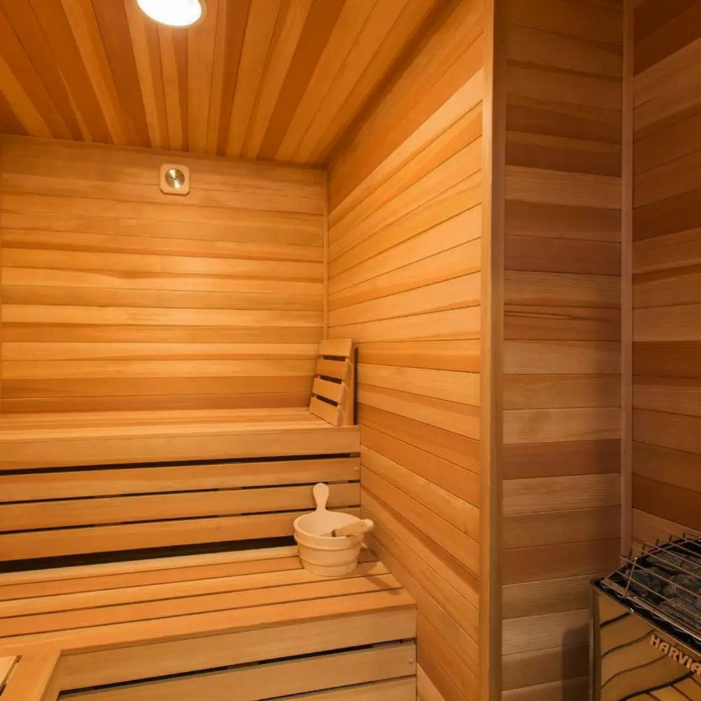 Custom Indoor Sauna Room - 4' x 8' x 8' - Finnish Sauna Builders