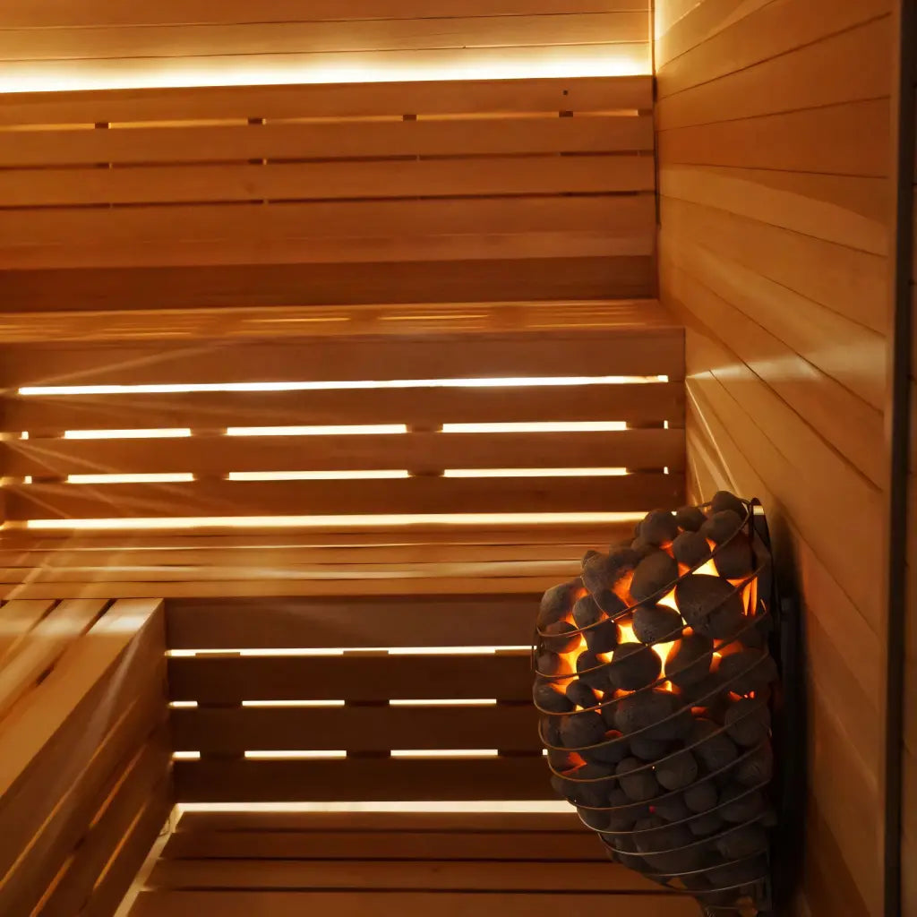 Custom Indoor Sauna Room - 6' x 9' x 8' - Finnish Sauna Builders