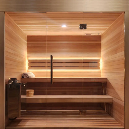 Custom Indoor Sauna Room - 3' x 4' x 8' - Finnish Sauna Builders