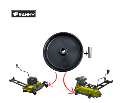Rammy Flail Mower Wheel and Bushing (74130498)