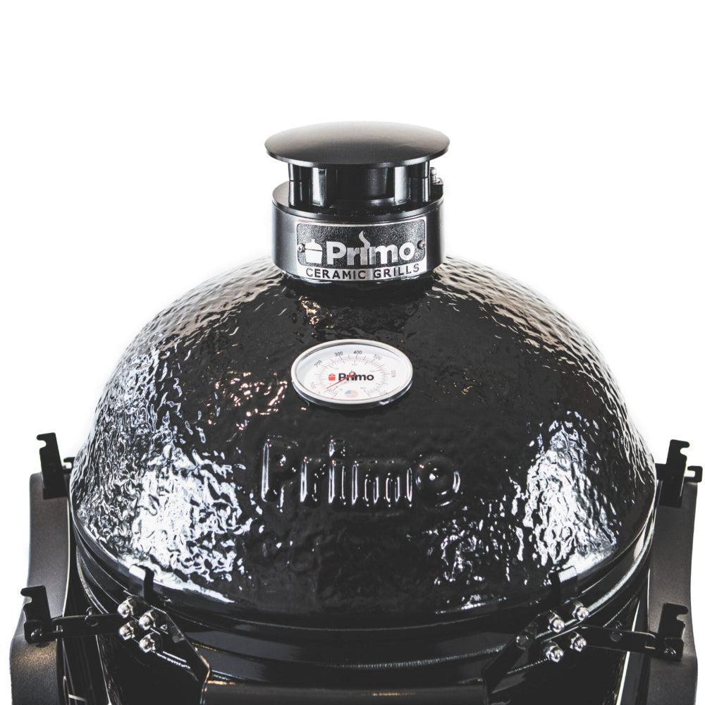 Primo Round Ceramic Grill, All-In-One (Stand, Side Shelves, Ash Tool and Grate Lifter)