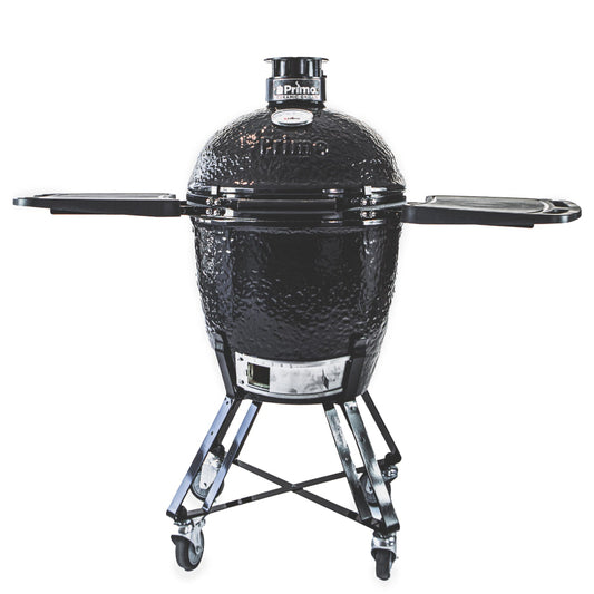 Primo Round Ceramic Grill, All-In-One (Stand, Side Shelves, Ash Tool and Grate Lifter)