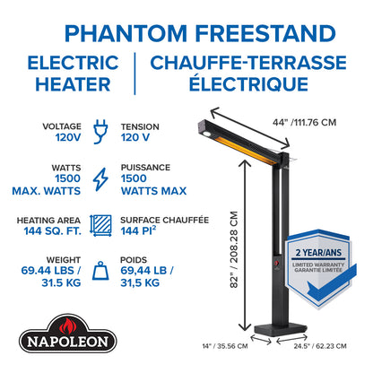 Napoleon Phantom Freestand Outdoor Electric Infrared Heater