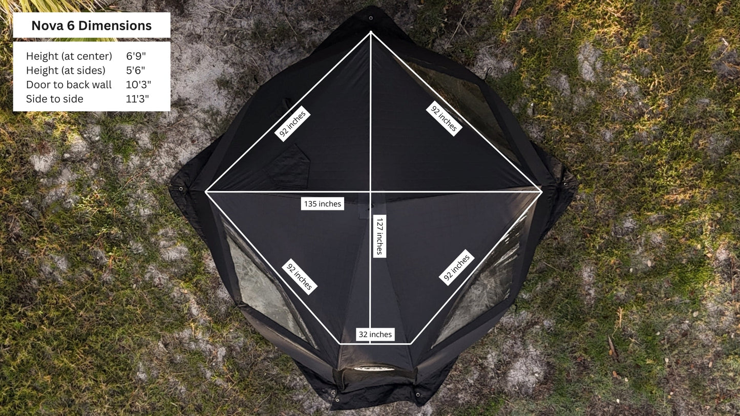 Nova 6 Sauna Tent Starter Package (6-person)