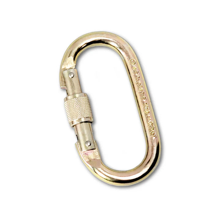 Portable Winch Steel Oval Locking Carabiner — 5000-lb. Breaking Strength, Model# PCA-1276