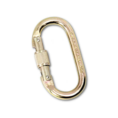 Portable Winch Steel Oval Locking Carabiner — 5000-lb. Breaking Strength, Model# PCA-1276