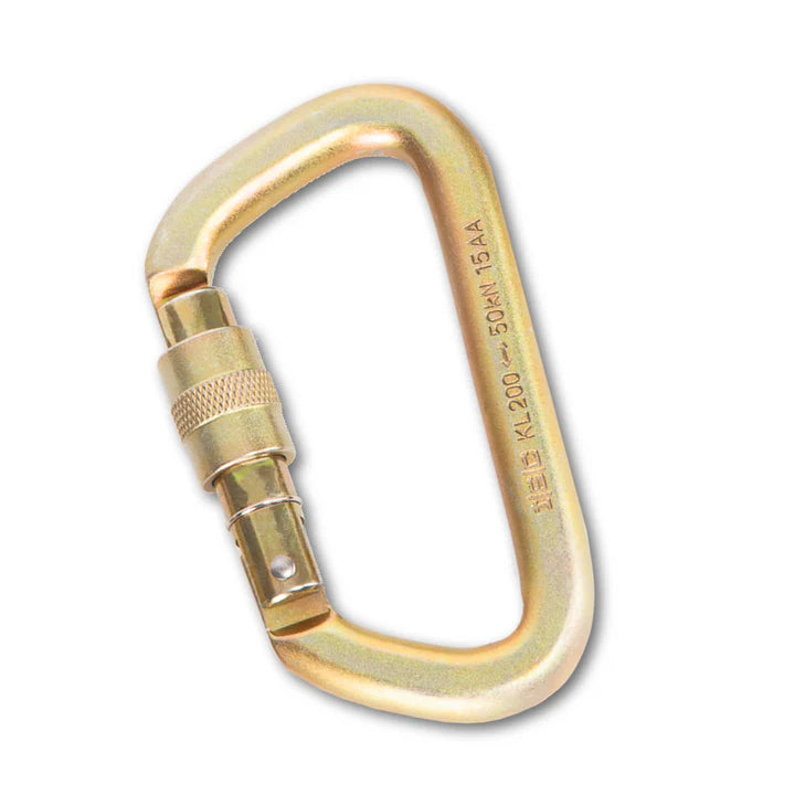 Portable Winch Steel Oval Locking Carabiner — 5000-lb. Breaking Strength, Model# PCA-1276