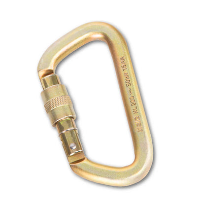 Portable Winch Steel Oval Locking Carabiner — 5000-lb. Breaking Strength, Model# PCA-1276