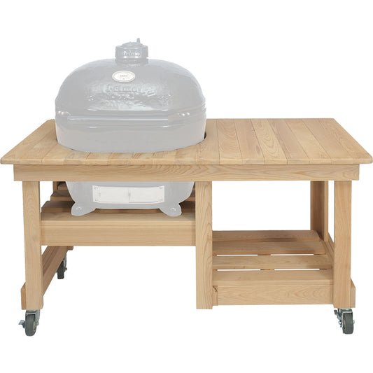 Primo Cypress Countertop Table, Wood Grill Cart (Includes Ceramic Grill Feet)