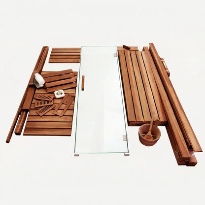 Custom Indoor Sauna Room - 7' x 8' x 8' - Finnish Sauna Builders