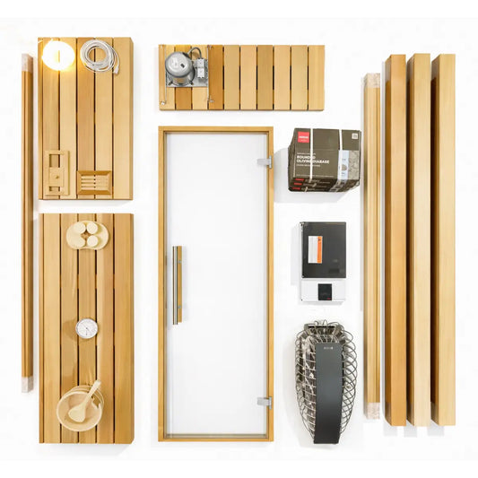 Custom Indoor Sauna Room - 7' x 7' x 8' - Finnish Sauna Builders