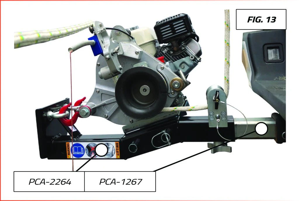 Portable Winch 12"-Long Square Tubing