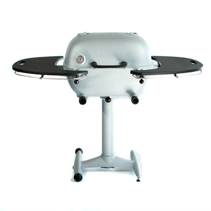 PK 360 Charcoal Grill, Silver w / Black Shelves