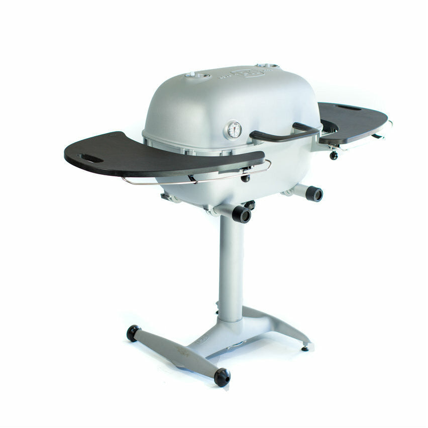 PK 360 Charcoal Grill, Silver w / Black Shelves