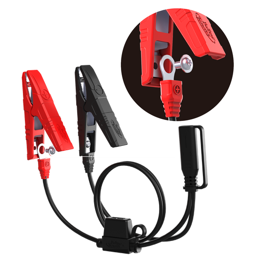 Alligator Clip and Ring Terminal Combo with Quick Disconnect